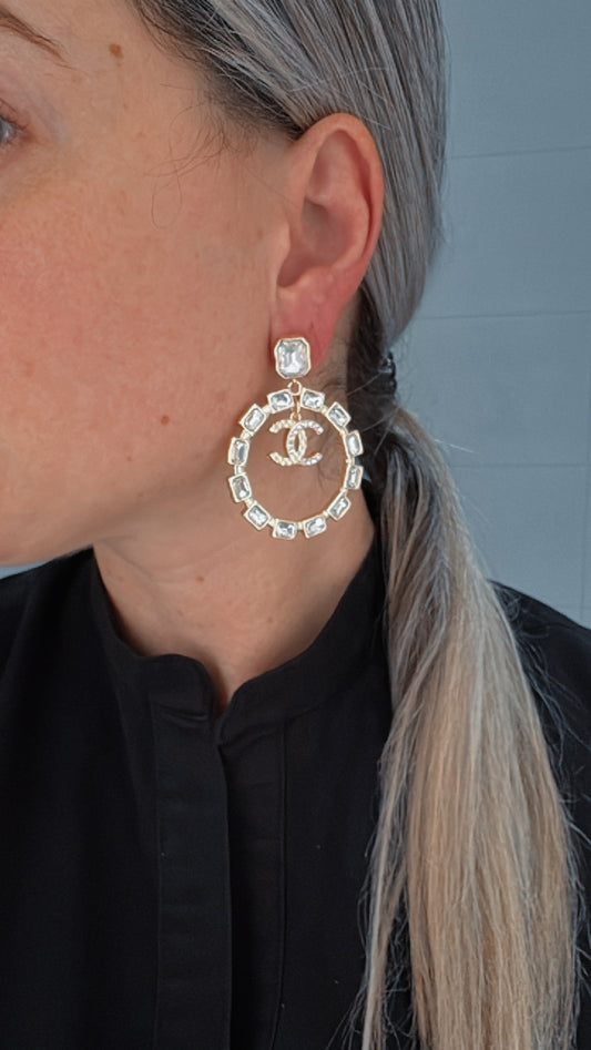 C RHINESTONE EARRINGS