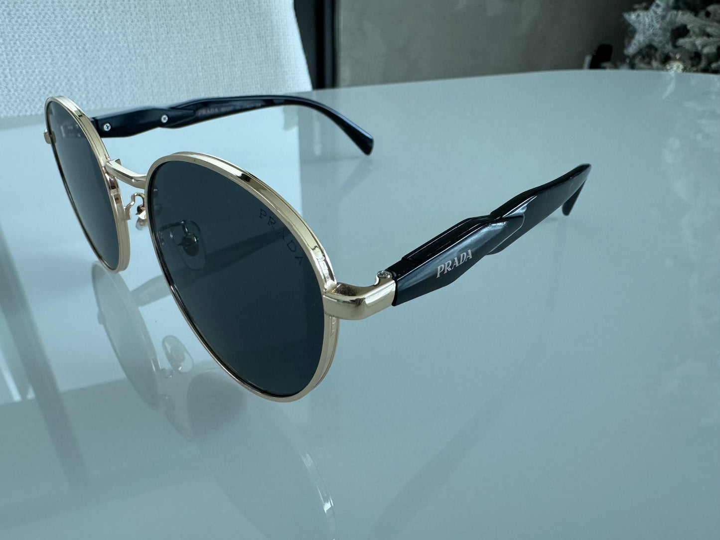 P COLORS BROWN GOLD BLACK SUNGLASSES