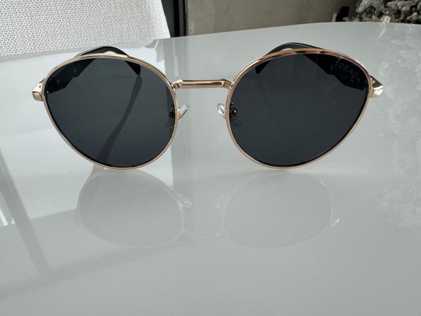 P COLORS BROWN GOLD BLACK SUNGLASSES